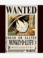 "Monkey.D.Luffy Luffy wanted poster Dead Or Live" Metal Print by MyrtisWunsch | Redbubble