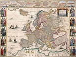Map of Europe from the Blaeu Atlas, 17th century posters & prints by ...