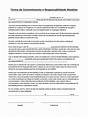 1 Termo de Consentimento e Responsabilidade Modelos Doc 4 | PDF