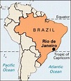 Rio De Janeiro On World Map - World Map