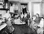 Family living in a one-room tenement slum, New York City, 1890 ...