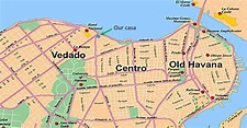Vedado l'Avana Cuba mappa - Mappa del vedado l'Avana, Cuba (Cuba)