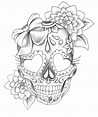 Step By Step Sugar Skull Drawing at GetDrawings | Free download