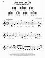 Live And Let Die Sheet Music | Paul McCartney | Super Easy Piano