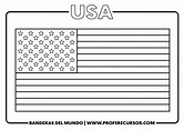 Bandera de usa para colorear