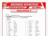 Práctica de Analogías para Tercero de Secundaria – Recursos Didácticos