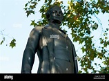Statue of Sir Robert Peel founder of the modern police force situated ...