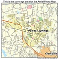Aerial Photography Map of Powder Springs, GA Georgia