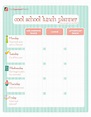 Ultimate List Of School Lunch Ideas Free Printable Lu - vrogue.co