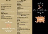 MenÚ - Mansion Merida Hotel -Restaurante - Merida - México