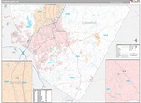 Cabarrus County, NC Wall Map Premium Style by MarketMAPS