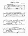 Adagio for Strings – Samuel Barber (Piano Version) Sheet music for ...