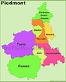 Piedmont provinces map