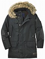 Rocawear 3/4 length Parka Jacket with Fur Hood Black Men's Size 3XL