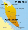 Kuala Lumpur Map Showing Attractions & Accommodation