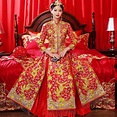 Aliexpress.com : Buy Traditional Chinese Wedding Gown Embroidery Dragon ...