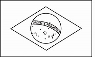 Bandeira do Brasil para Colorir e Imprimir – Muito Fácil – Colorir e Pintar