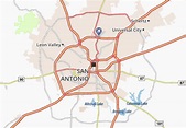 MICHELIN-Landkarte San Antonio - Stadtplan San Antonio - ViaMichelin