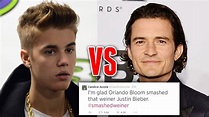 Celebrities React to Justin Bieber vs Orlando Bloom Fight - YouTube