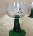 Roemer Wine Glass German Wine Green Stem Vintage Glass | Etsy