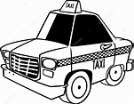 Vector de una cabina de taxi de la ciudad de dibujos animados - Página ...
