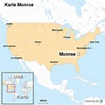 StepMap - Karte Monroe - Landkarte für USA