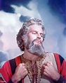 Charlton Heston as Moses in the biblical epic 'The Ten Commandments ...