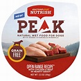 Rachael Ray Nutrish PEAK Natural Wet Dog Food, Grain Free Open Range ...