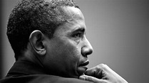 Barack Obama in Black and White 4K wallpaper