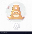 Color yoga bear Royalty Free Vector Image - VectorStock