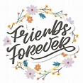 Best Friend Forever Friendship Day soul sister with heart lettering ...