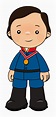 a cartoon character with a blue uniform and gold medal on his neck ...