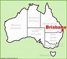 Brisbane location on the Australia Map - Ontheworldmap.com
