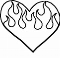 Download Flame Heart - Draw A Heart With Flames - Full Size PNG Image ...