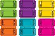 Bright Colors Tickets Mini Accents | Printable tickets, Diy gifts for ...