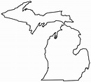 Blank Map Of Michigan - ClipArt Best