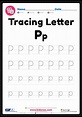 Free Printable PDF - Tracing Letter P Alphabet Worksheet PDF