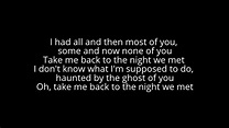 Lord Huron The Night We Met (Lyrics by Elene J) - YouTube