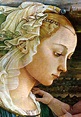 Fra Filippo Lippi, detail from "Madonna and Child with Two Angels ...