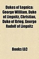 Dukes of Legnica: George William, Duke of Liegnitz, Christian, Duke of ...