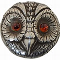 Vincent Simone Sterling Silver Owl Pin Brooch | Sterling silver owl ...