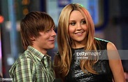 Actress Amanda Bynes and actor Zac Efron appear onstage during MTV's ...