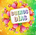 GIF de Saludo de Buenos Días Con Flores de Colores | SuperbWishes.com