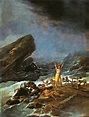 Francisco de Goya: “Un naufragio’”. Oil on tin plate, 43,2 x 32 cm ...