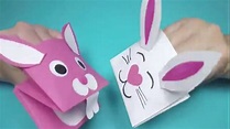 Conejito de papel - Títere de mano - Fácil de elaborar - YouTube