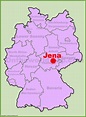 Jena location on the Germany map - Ontheworldmap.com