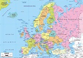 Mapa político grande de Europa, con caminos y ciudades | Europa | Mapas ...