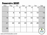 calendario de fevereiro 2021 - Atividades para a Educação Infantil ...