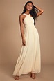 Beautiful Cream Dress - Cream Maxi Dress - Halter Dress - Gown - Lulus