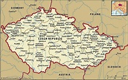 Map of Czech Republic (Czechoslovakia) cities: major cities and capital ...